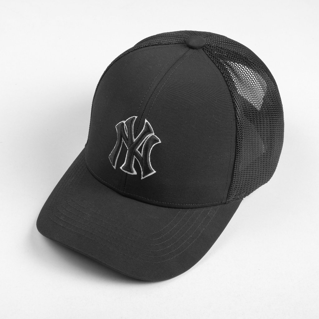 Mũ Nón Lưỡi Trai MLB Meowist logo NY chất liệu vải Kaki Black 2 , Thời trang, Phong Cách