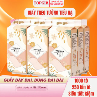 Giấy vệ sinh treo tường TopGia Tiểu Hạ 1000 tờ làm từ bột gỗ thiên nhiên 6 bịch hoặc 10 bịch