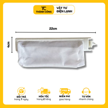 Túi lọc cặn bẩn máy giặt Sanyo dài 22cm, túi lưới máy giặt Sanyo dài, lưới lọc rác máy giặt Sanyo