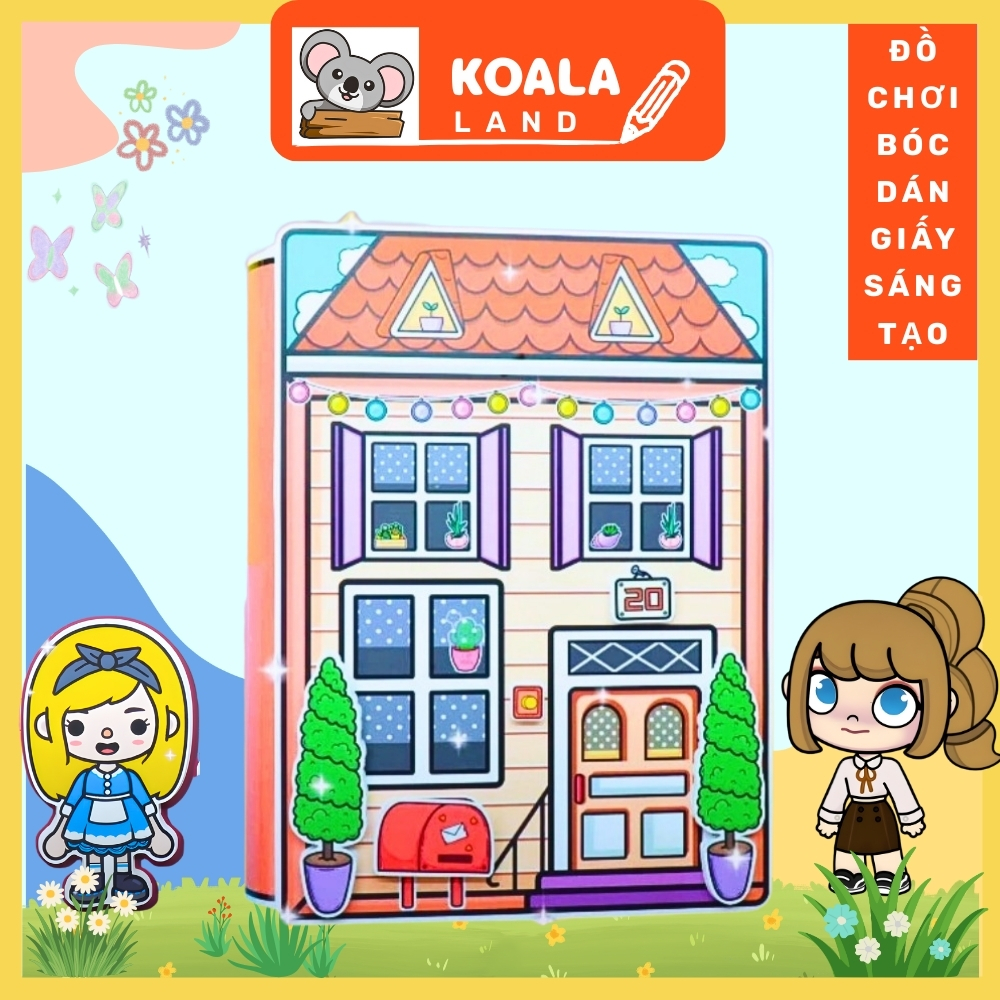 ĐỒ CHƠI NGÔI NHÀ BÚP BÊ GIẤY CẮT THỦ CÔNG DIY - Baby Villa In Quiet Book -