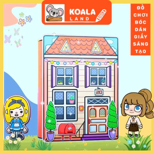 ĐỒ CHƠI NGÔI NHÀ BÚP BÊ GIẤY CẮT THỦ CÔNG DIY - Baby Villa In Quiet Book -