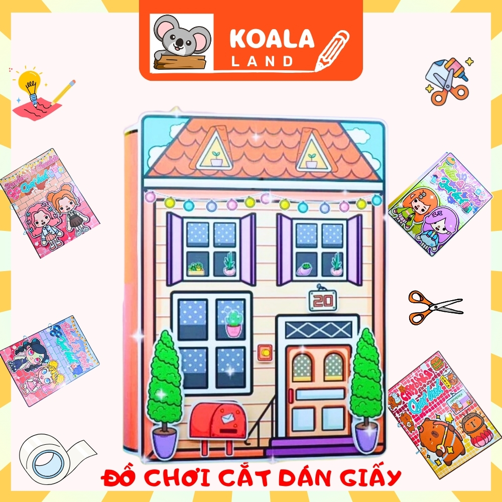 Cuốn Sách Toca Boca squishy giấy tự làm búp bê giấy blackpink búp bê giấy ngôi nhà búp bê ngôi nhà búp bê giấy ngôi nhà
