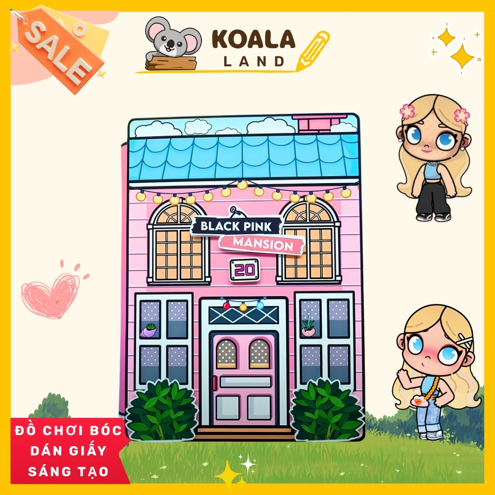 Ngôi nhà của BLACKPINK Mansion Ngôi nhà búp bê đồ chơi giấy thủ công toca boca h6 đồ chơi cho bé gái cô tiên xanh
