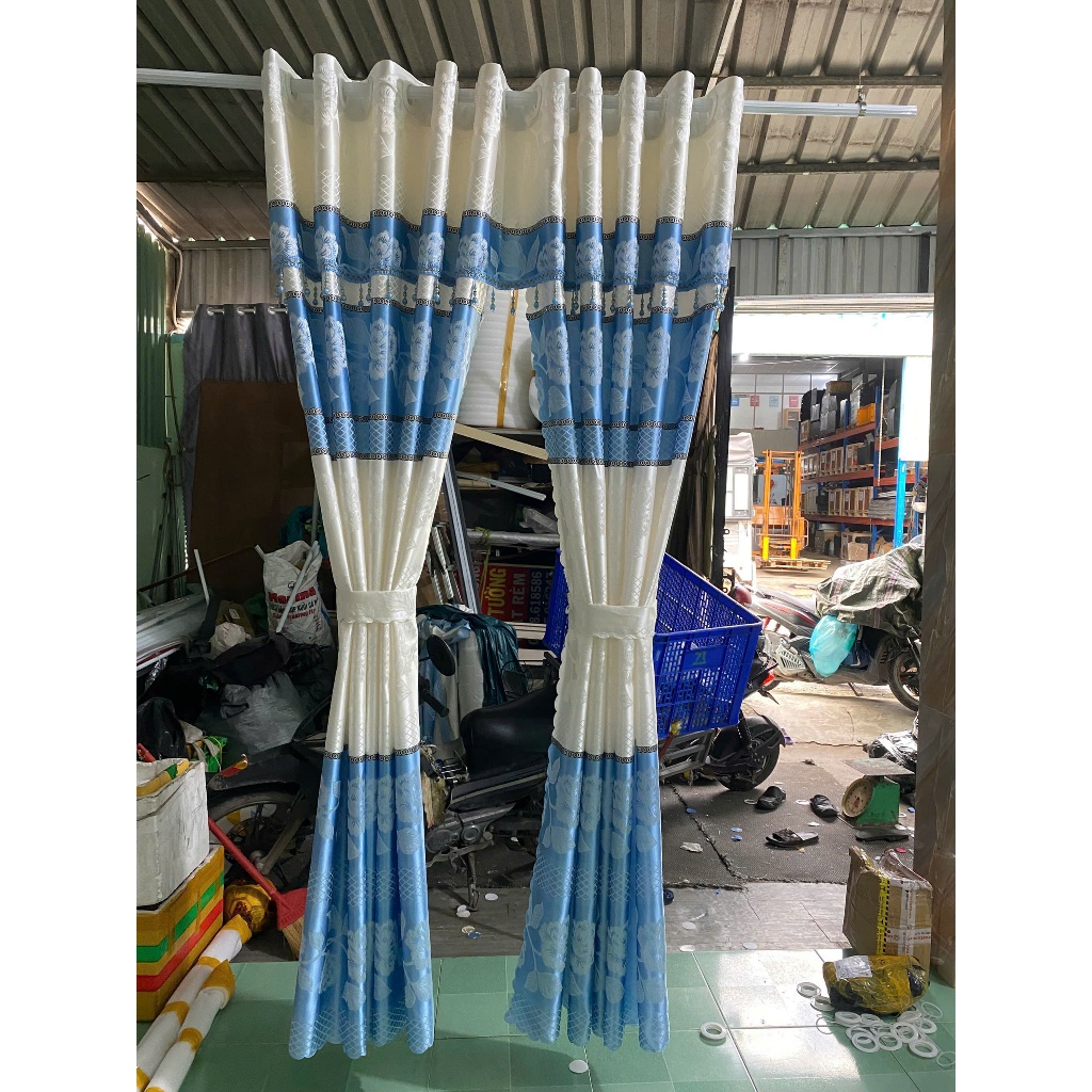 Trọn bộ cửa buồng gấm hoa văn ( không thanh treo & có thanh treo ) RÈM CỬA VIỆT HÀN