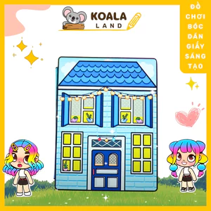 Ngôi nhà của bé The Girl In the Blue House ngôi nhà giáy dồ chơi búp bê cho bé gái đồ chơi bé gái squishy giấy đồ chơi