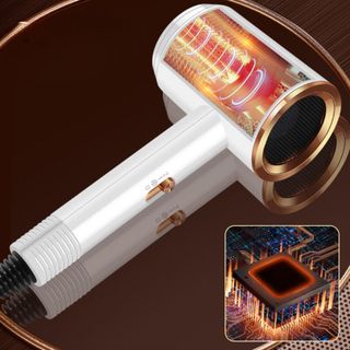 Máy Sấy Tóc Công Suất Lớn 2300W - Sấy 2 Chiều Nóng Lạnh, Công Nghệ Ion Âm Ánh Sáng Xanh Bảo Vệ Tóc