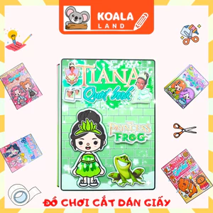 Ngôi nhà của bé Princess Tiana Quiet Book ngôi nhà giáy dồ chơi búp bê cho bé gái Giấy in chất lượng cao, cứng cáp phát