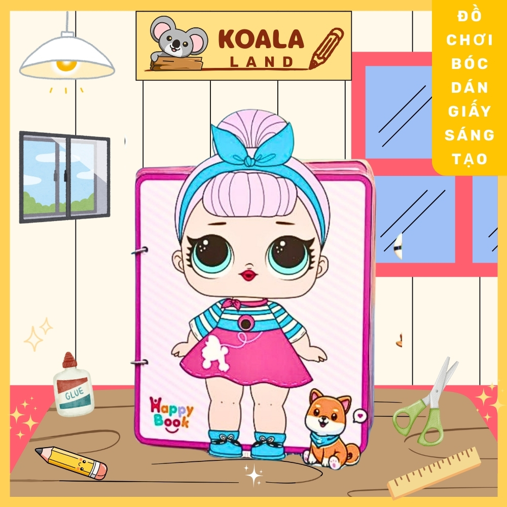 Học liệu thay đồ búp bê bằng giấy thủ công cho công chúa Đồ Chơi - Squishy - Kuromi - Đồ chơi giấy cho bé cắt dán