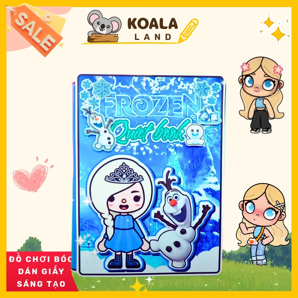 Ngôi nhà của bé House of Queen Elsa In Quiet Book Đồ chơi giấy tocaboca life bằng giấy DIY cho bé