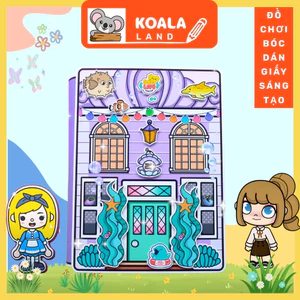 ĐỒ CHƠI NGÔI NHÀ BÚP BÊ GIẤY CẮT THỦ CÔNG DIY - TOCA LIFE WORLD - MẪU TA037 đồ chơi bé gái squishy giấy đồ chơi giấy