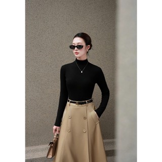 Áo Giữ Nhiệt Dài Tay Nữ Cao Cổ Form Tôn Dáng SOLIIN Thiết Kế Basic Dày Dặn Thanh Lịch Trẻ Trung AMBER