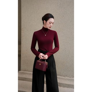 Áo Giữ Nhiệt Dài Tay Nữ Cao Cổ Form Tôn Dáng SOLIIN Thiết Kế Basic Dày Dặn Thanh Lịch Trẻ Trung AMBER