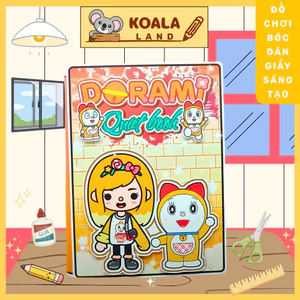 Học liệu toca DoreMi quite book đồ chơi bóc dán thông minh bằng giấy thủ công