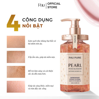 Sữa tắm dưỡng sáng da hương nước hoa Rose Extract & Pearl - Chiết xuất Hoa hồng & Ngọc trai