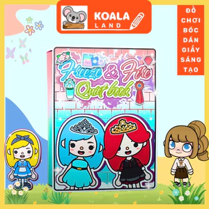 Đồ chơi giấy Ngôi nhà búp bê Frozen and Fỉre toca boca đồ chơi thủ công DIY