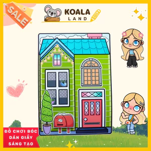 Ngôi nhà của bé Keroppi Green House In Quiet Book ngôi nhà giáy dồ chơi búp bê cho bé gái cô tiên xanh