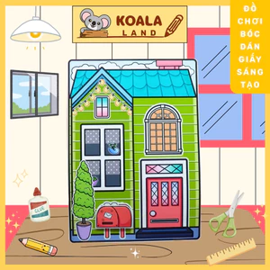 Ngôi nhà của bé Green House In Quiet Book quà tặng trẻ em 6 tuổi