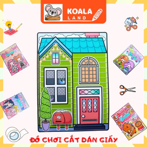 đồ chơi học liệu bóc dán toca life word Ngôi nhà màu xanh của Candy tóc hồng - sweetie pie