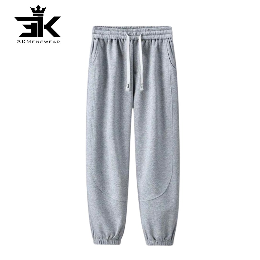 Quần Nỉ Nam, Quần Jogger 3KMenswear Ống Rộng Thể Thao Chất Liệu Nỉ Cotton Sport Gym Tập Gym