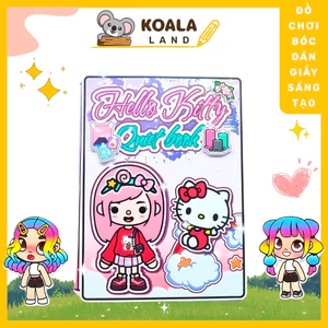 Búp bê giấy wednesday ngôi nhà hello kitty màu hồng của cô bé xinh đẹp (mới)