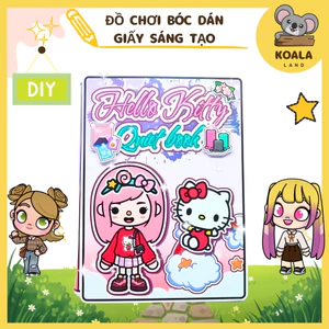 Sách toca life world KT Mèo Toka Dễ Thương Xinh ngôi nhà bằng giấy tiên xanh sổ búp bê giấy cài toca đồ chơi toca boca