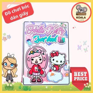 Học liệu bóc dán thông minh, búp bê bằng giấy ngôi nhà búp bê thủ công tocaboca hello kity đồ chơi h19
