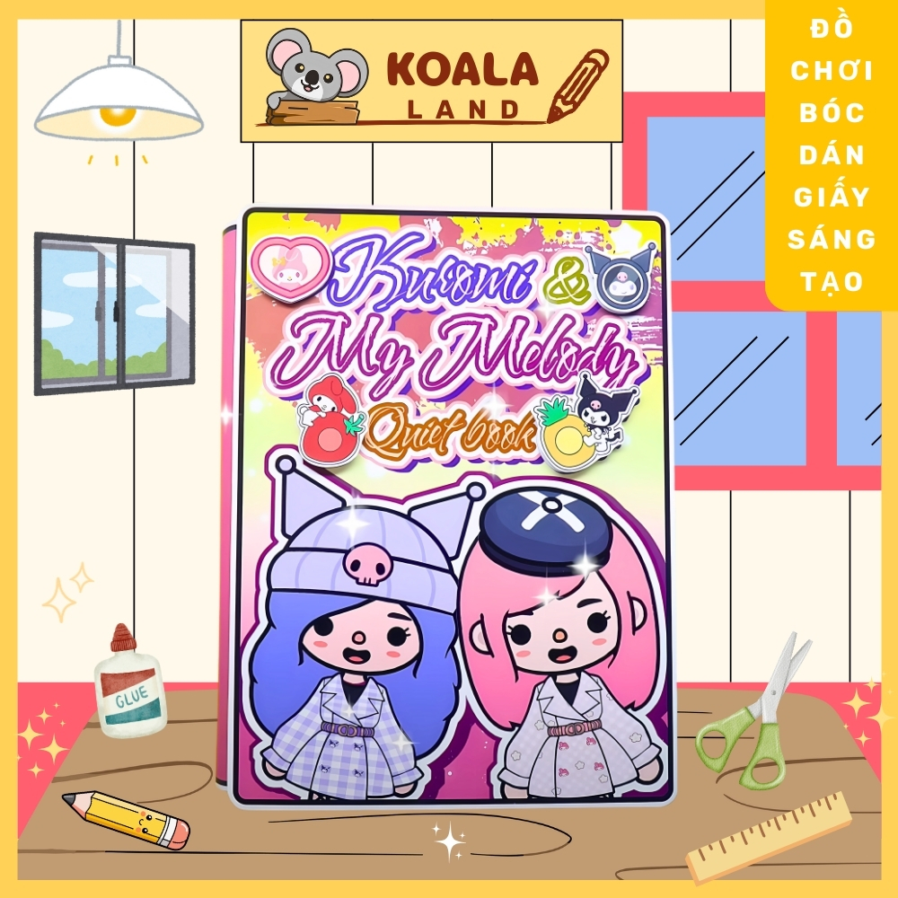 Toka world Mặc Đồ Búp Bê Giai Điệu kuromi toca boca nhà búp bê giấy ngôi nhà búp bê Đồ Chơi - Squishy - Kuromi