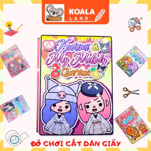 toca life world Book Toka Kuromi và Melody lắp ráp nhà búp bê búp bê giấy ngôi nhà búp bê nhà búp bê giấy sticker