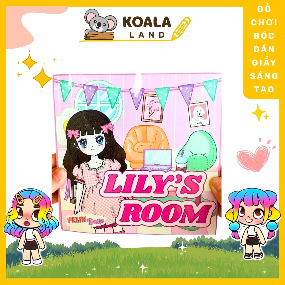 Búp bê giấy công chúa LyLy đồ chơi thủ công bằng giấy cho bé gái