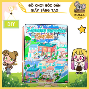 Đồ chơi giấy ngồi nhà búp bê bằng giấy Morden Mansion của cô gái tóc hồng đồ chơi thủ công DIY