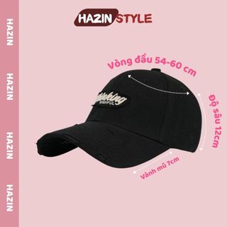 Mũ lưỡi trai bucket cặp đôi couple HAZIN thêu chữ thời trang nam nữ, phong cách Hàn Quốc