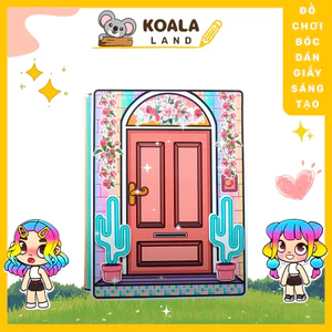 Đồ chơi thủ công bằng giấy ép plastic Ngôi Barbie Miga House Quiet Book