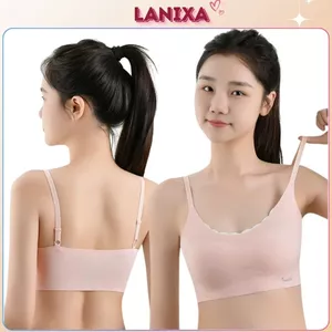 Áo lót học sinh tuổi dậy thì su mềm mịn dây sợi mảnh - Áo lá bé gái thoáng mát co giãn tốt B7133