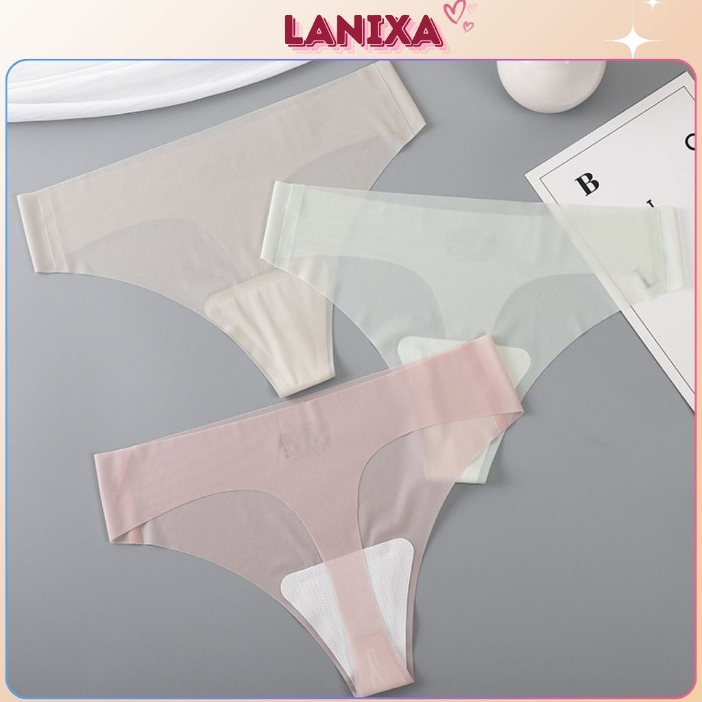 Quần lót nữ su lụa cao cấp mỏng nhẹ mềm mại thoáng mát đáy lót cotton kháng khuẩn khử mùi LANIXA 617