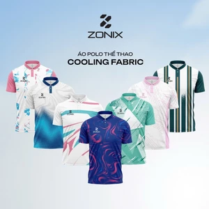 Áo polo pickleball nam, Áo thể thao nam tennis cầu lông vải cooling fabric làm mát chủ động Zonix
