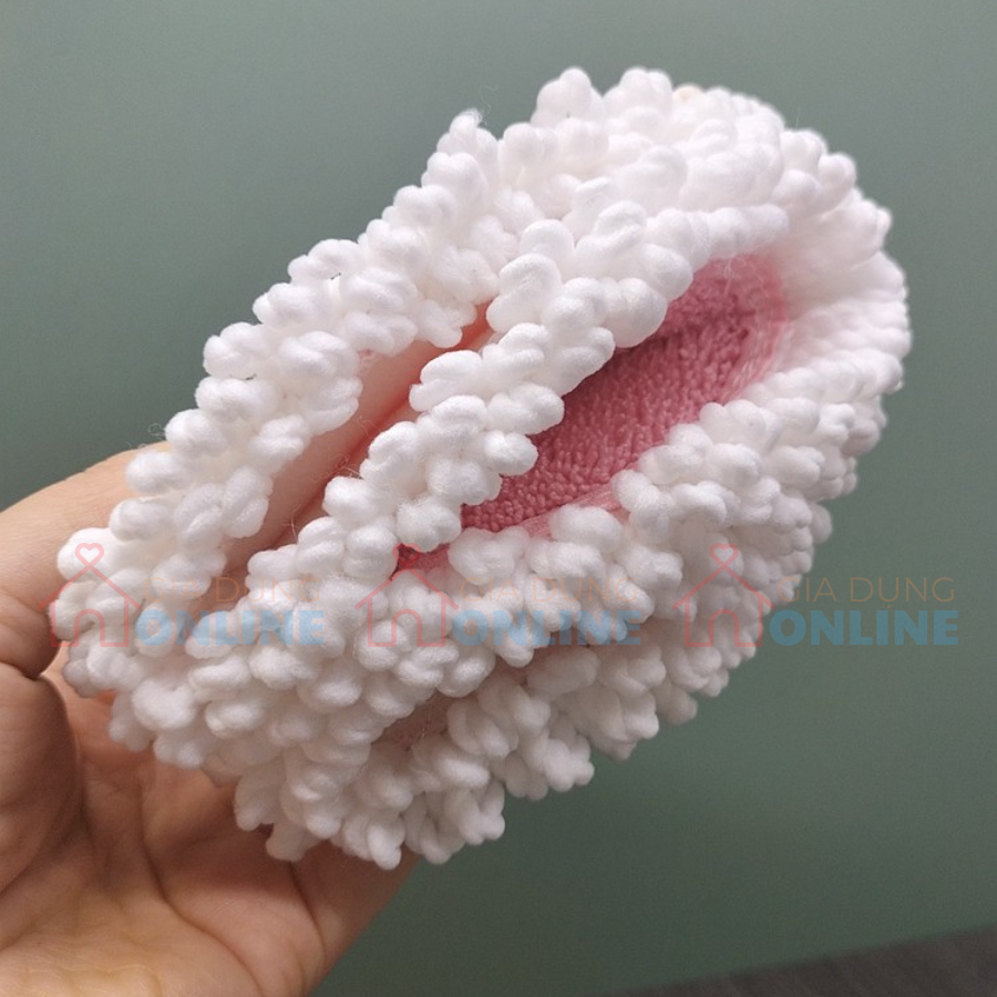 Bông lau nhà tròn nhám dính size 23cm cho cây lau nhà thủ công, máy lau nhà tự động có đế nhám dính....