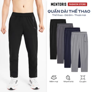Quần dài thể thao nam Mentoris, Chất vải gió cao cấp, dày dặn, co giãn vận động thoải mái MDC2501