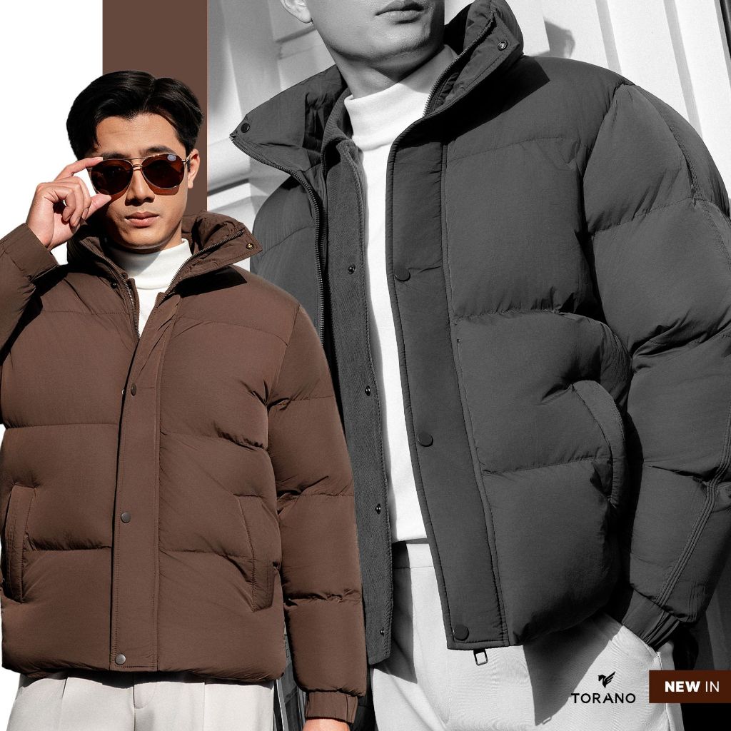 Áo Khoác Phao Nam Đại Hàn 3 lớp NOVA PUFFER JACKET TORANO trơn chần ...
