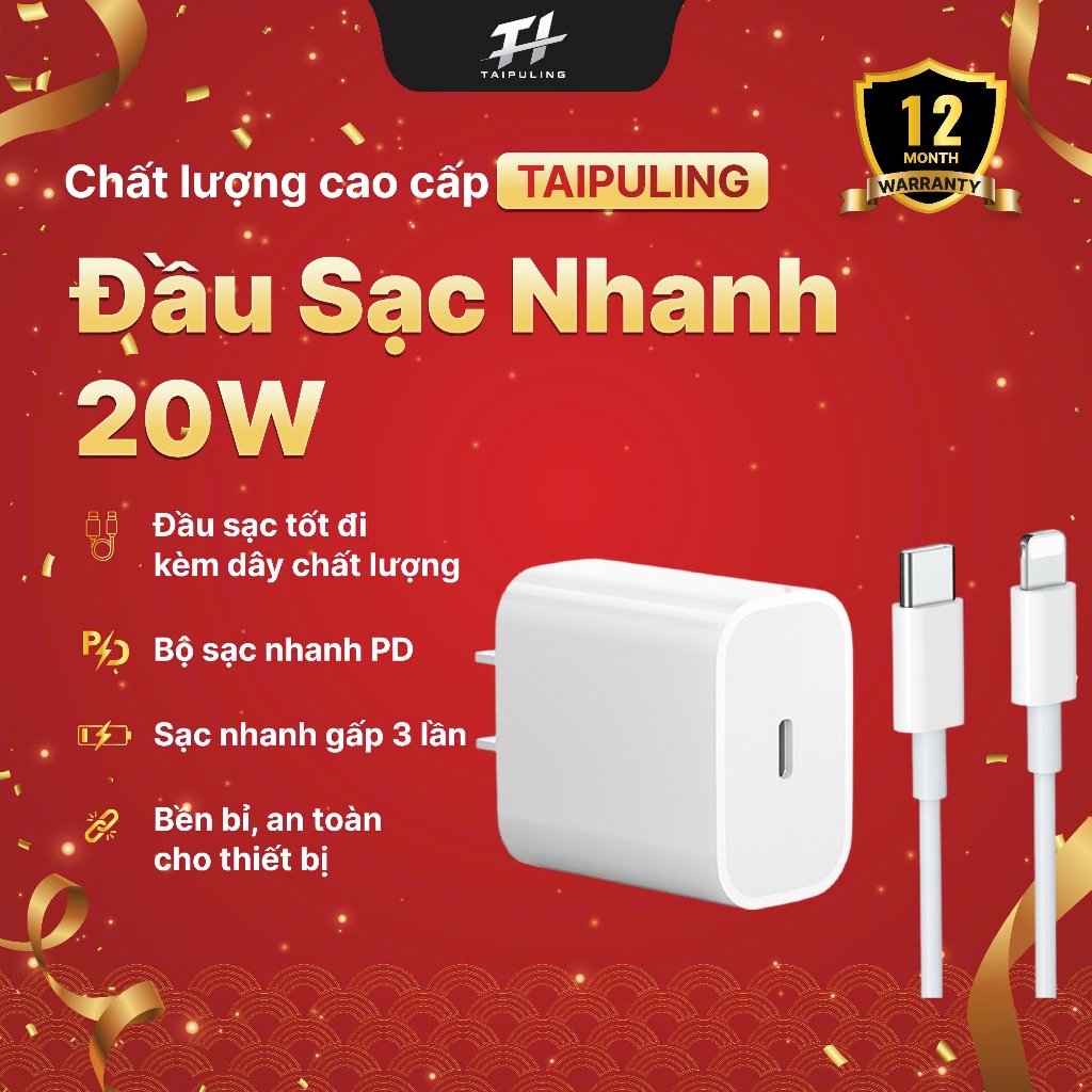 Bộ Củ Cáp Sạc Nhanh   sạc ổn định an toàn cho điện thoại, Phụ Kiện Sạc Điện Thoại Phone sacnhanh 20w