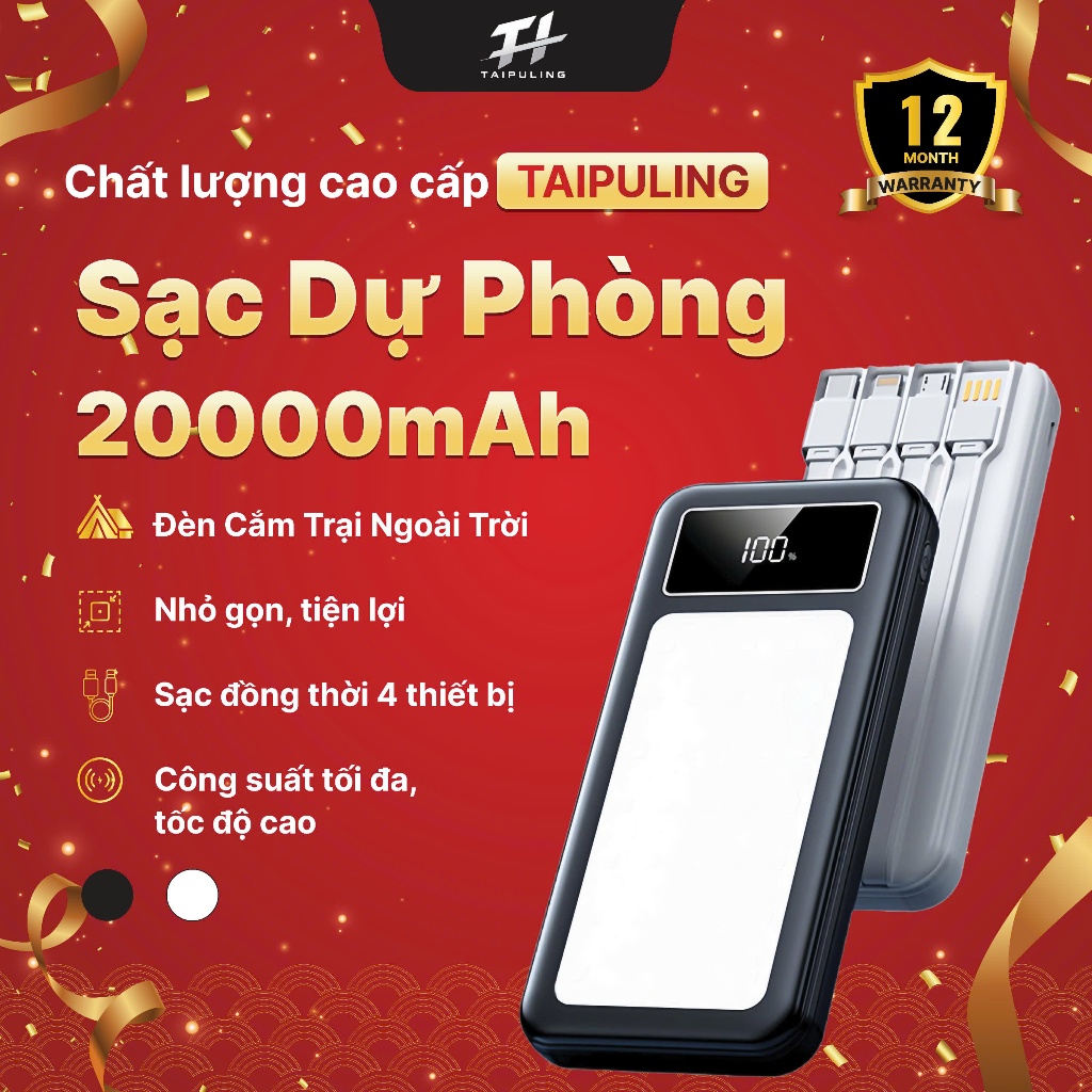 Củ Sạc Nhanh S012 Chính Hãng TAIPULING  , Hỗ Trợ Sạc Không Dây,Củ Sạc có chứng nhận ,BH 12 Tháng LED