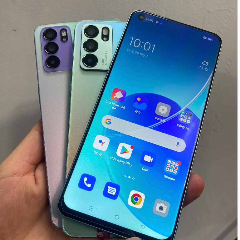 Điện thoại Oppo Reno6 5G (8+128GB) Đẹp keng,chip Dimensity 900 lõi 8 siêu mượt Phiên Bản Không Vân Tay