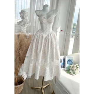 [HAN’S STORE] VÁY CORSET FORM DÀI LUMI HOA NHÍ PHỐI REN 2 DÂY PHONG CÁCH VINTAGE (ẢNH THẬT)