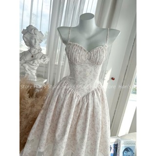[HAN’S STORE] VÁY CORSET FORM DÀI LUMI HOA NHÍ PHỐI REN 2 DÂY PHONG CÁCH VINTAGE (ẢNH THẬT)