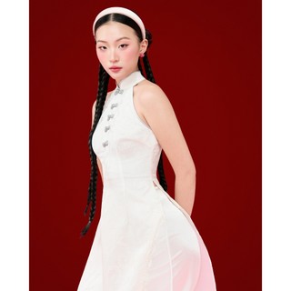 CARA Áo dài cổ yếm nữ Kiêu phối cách điệu phần tà cá tính Tết (KHÔNG KÈM QUẦN)