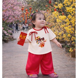 Sét Bà Bà Gấm Lụa Cho Bé Gái Mặc TRUNG THU 2026, Bộ Quần Áo In Hình NATRA, In Cô Gái Mặc Đi Chơi BB11 -  BEEKIDS