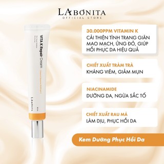 Kem Dưỡng Phục Hồi Da La Bonita Vita K Repair Cream 30ml Duduhouse