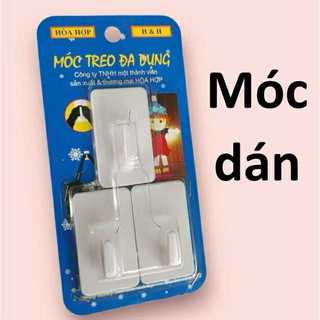 Móc dán tường siêu dính chịu lực 3kg, móc dán tường vỉ 2 cái,3 cái