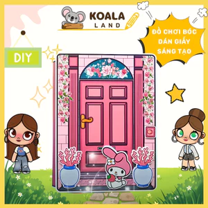 Học Liệu ngôi nhà búp bê bằng giấy toca boca melody quiet book đồ chơi giấy thủ công cho bé gái h31 Giấy in chất lượng