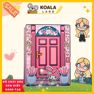 đồ chơi cho bé gái cô tiên xanh Học liệu bóc dán búp bê thay đồ cho công chúa tocaboca h31