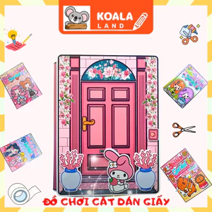 Wednesday Búp bê giấy ngôi Strawberry (dâu tây)Quiet Book-đồ chơi thủ công toca boca diy